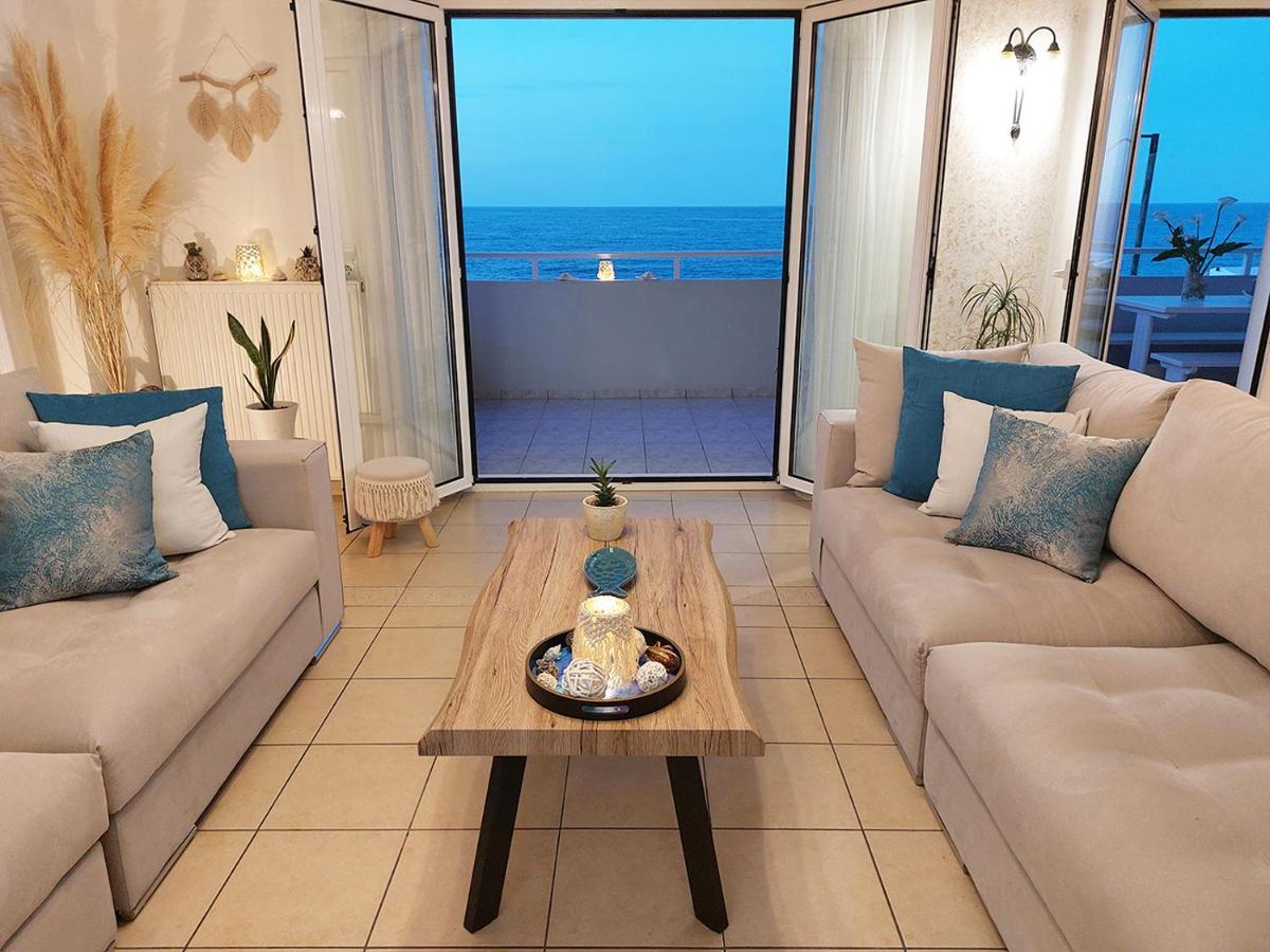 Amazing Beachfront Apartment in Hersonissos Exterior foto